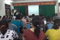 Quang cảnh buổi tư vấn, việc làm xuất khẩu lao động