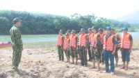BCH quân sự huyện An Lão tổ chức diễn tập phương án tìm kiếm cứu nạn, cứu hộ năm 2020.