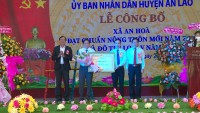 UBND huyện An Lão tổ chức Lễ đón nhận danh hiệu xã An Hòa đạt chuẩn Nông thôn mới và Đô thị loại V.