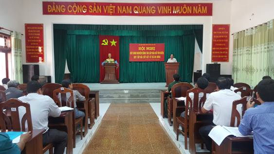 Đ/c: Lê Văn Thanh- Phó chủ tịch UBND huyện phát biểu kết luận.